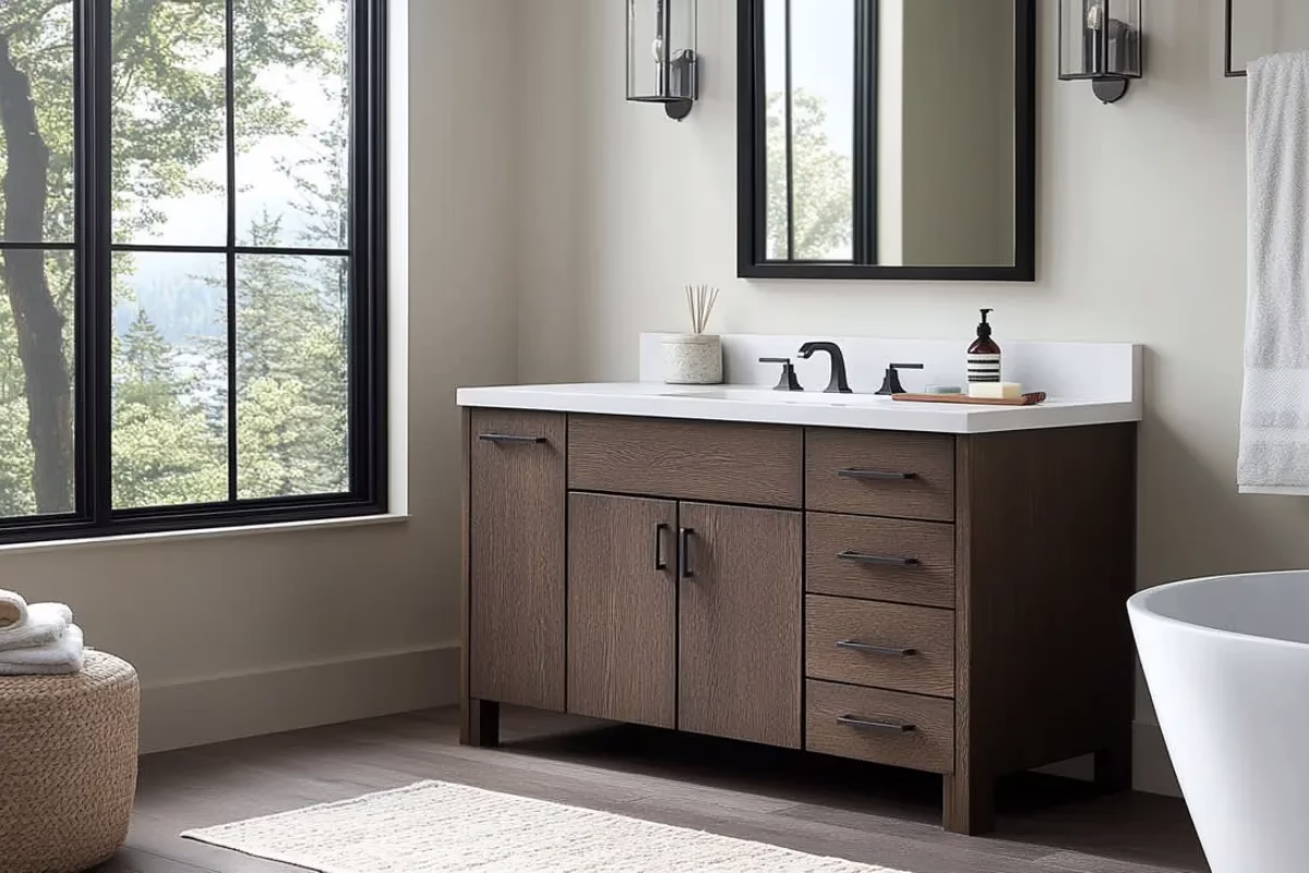 bathroom vanity and sink installation