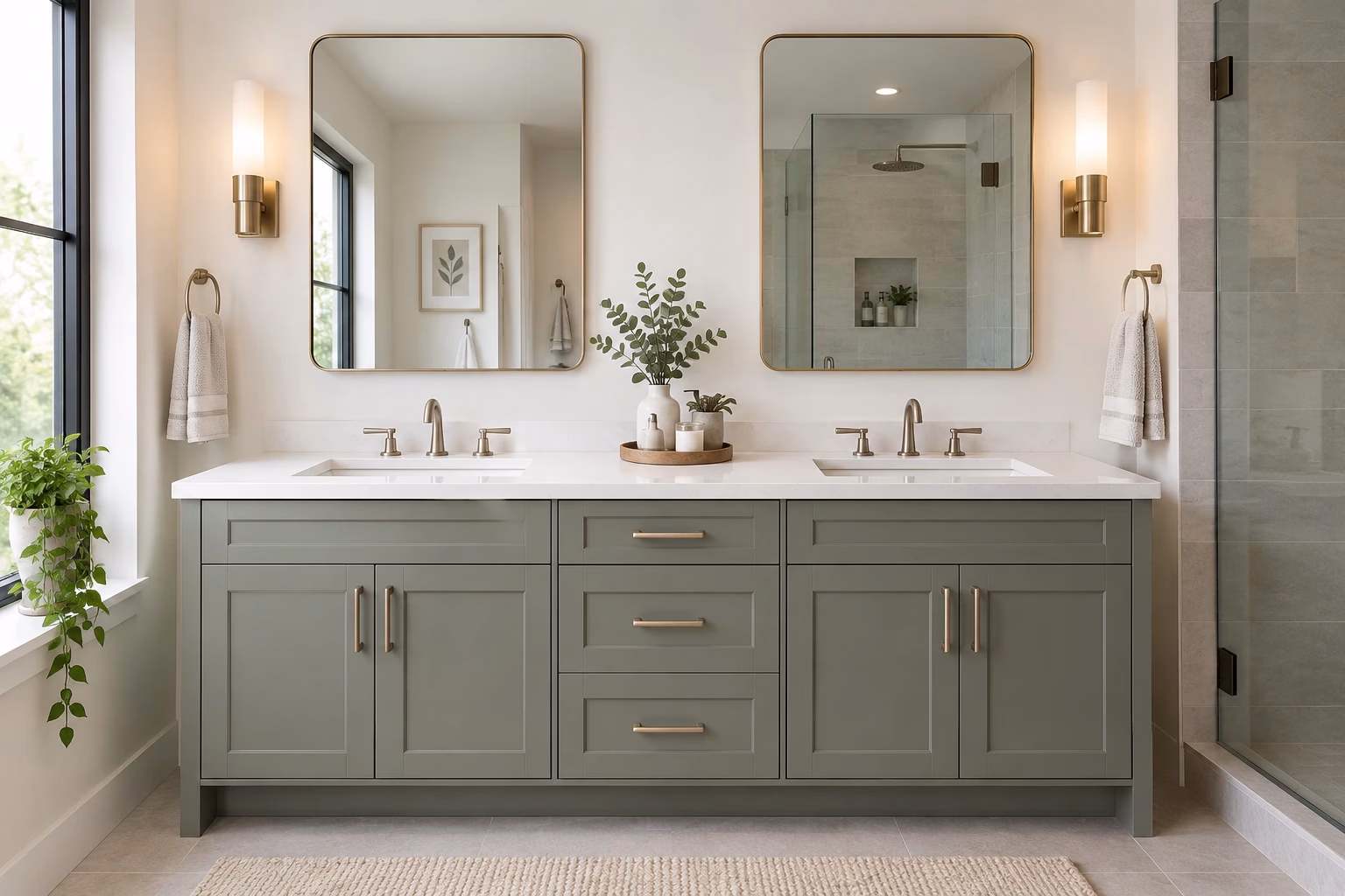 Cost to replace 60 inch double sink bathroom vanity